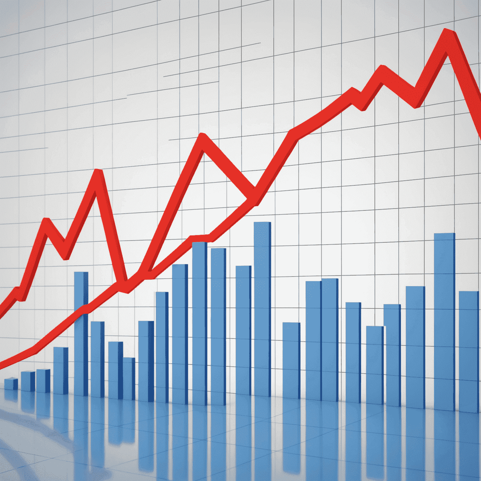 Graph showing sharp increase in tech stock prices, with AI-related companies leading the surge