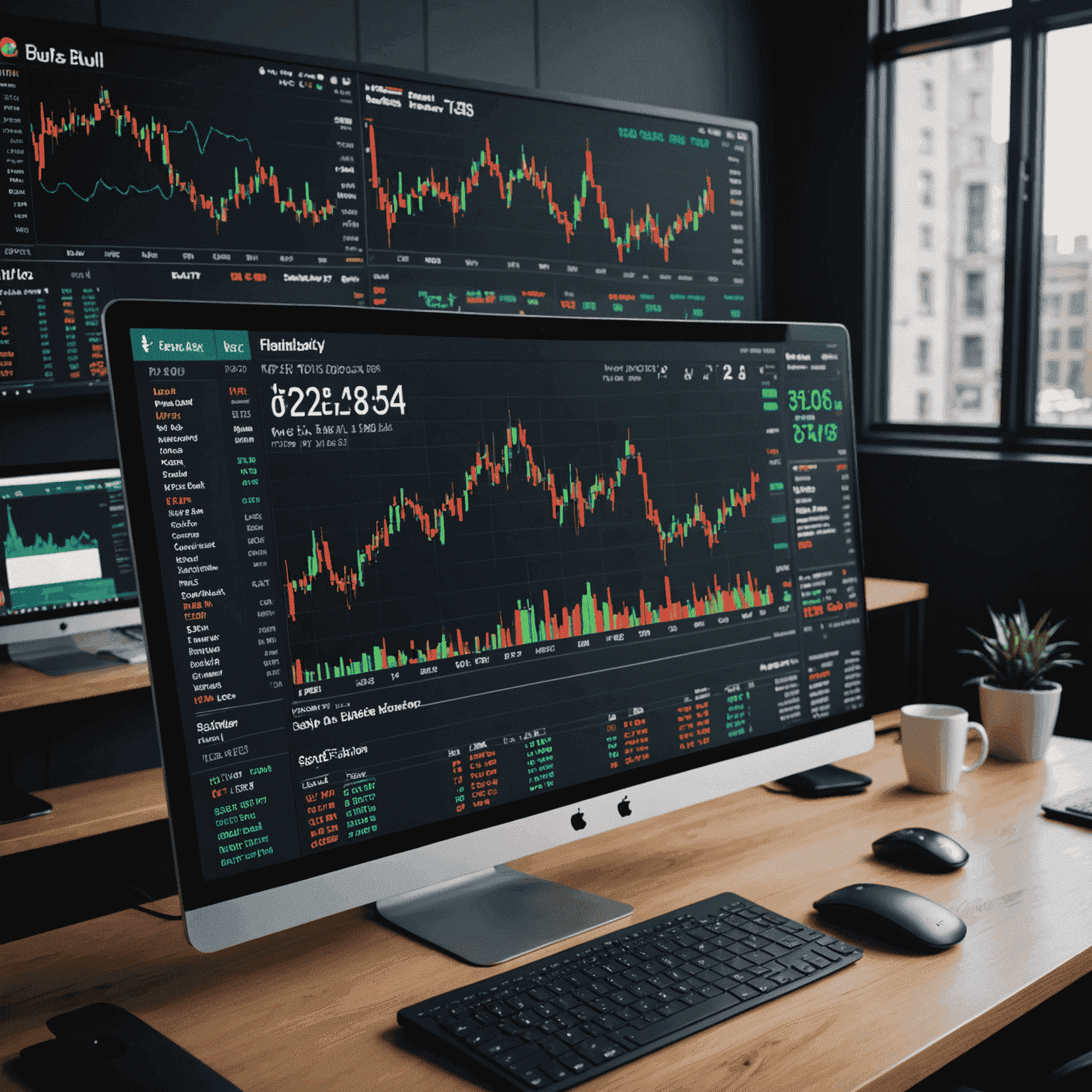 Real-time stock ticker and market data display on Webull Desktop