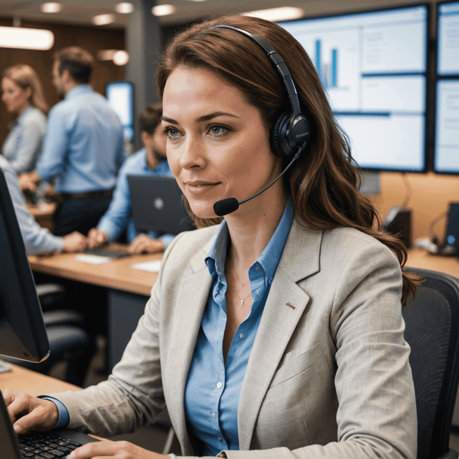 Customer support representatives assisting clients via phone, email, and live chat for trading and account-related inquiries